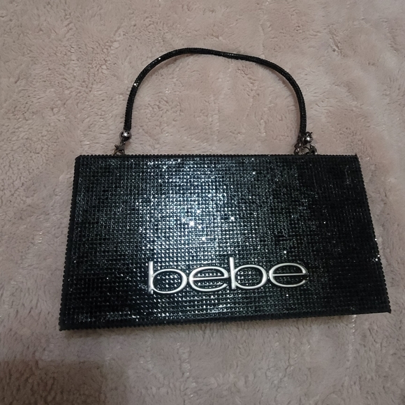 Bebe Black Rhinestone Covered Purse - Picture 2 of 3